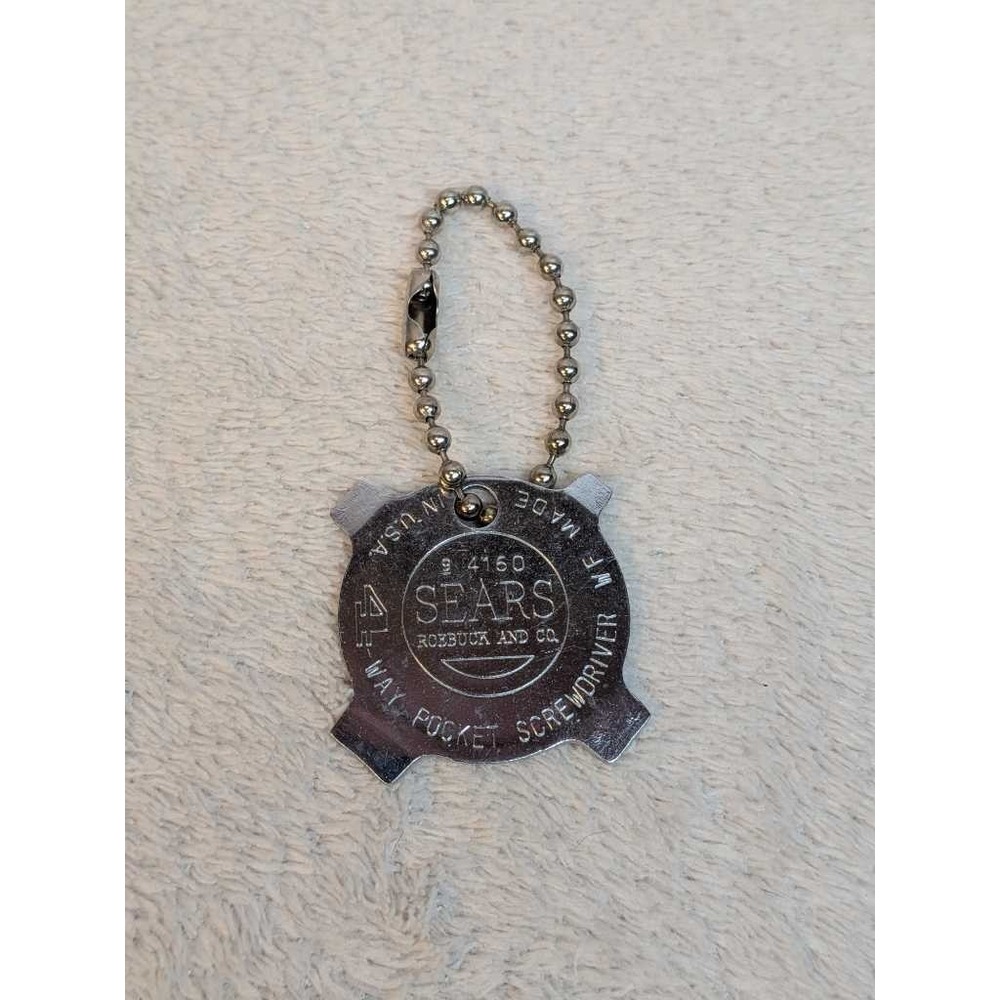 Vintage Sears Craftsman 4‎ Way Pocket Screwdriver Keychain Tool USA
